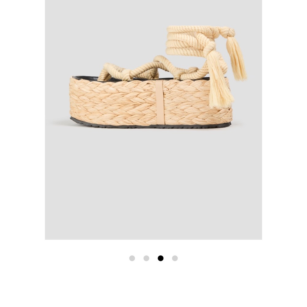 Isabel Marant Cream Rope Sandals - Picture 8 of 9